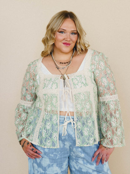 Flower Groove Blouse - Spearmint