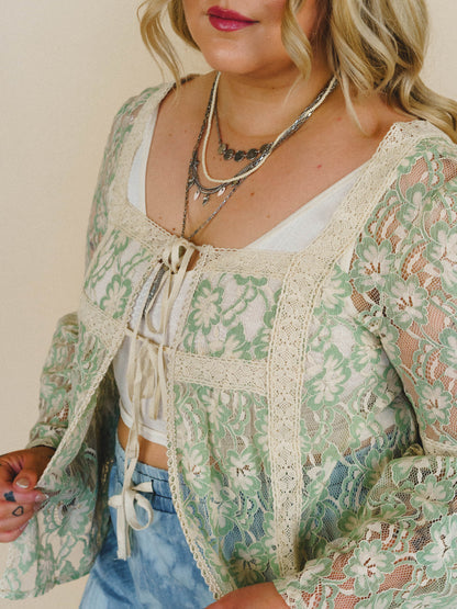 Flower Groove Blouse - Spearmint