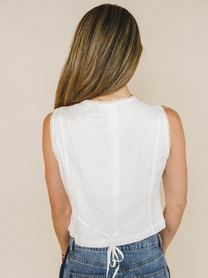 Garden Girl Top - Ivory