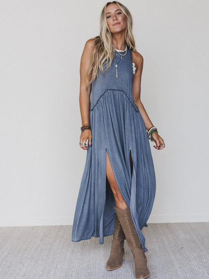 Daisy Chain Maxi Dress - Blue