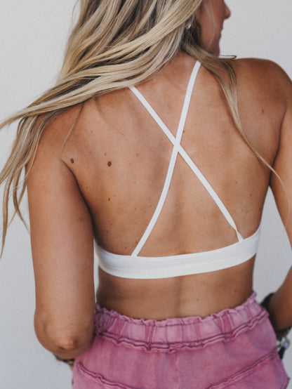 Crochet High Neck Bralette - Ivory