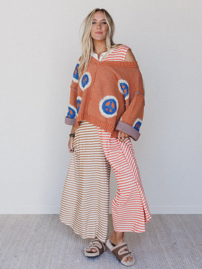 Peaceful Patterns Top - Orange
