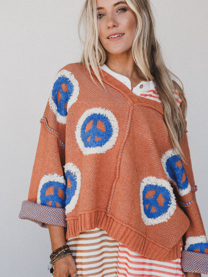 Peaceful Patterns Top - Orange