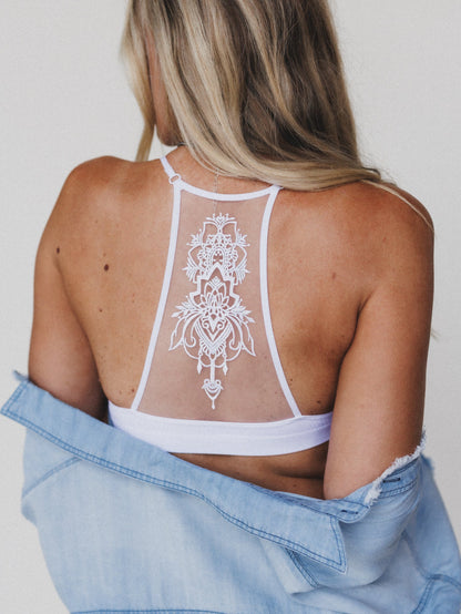 Tattoo Bralette - White