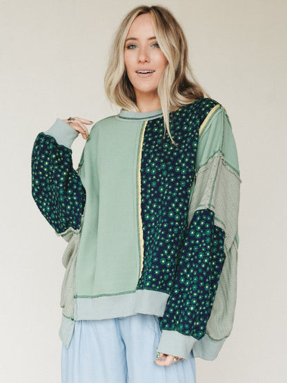 Mixed Harmony Top - Green