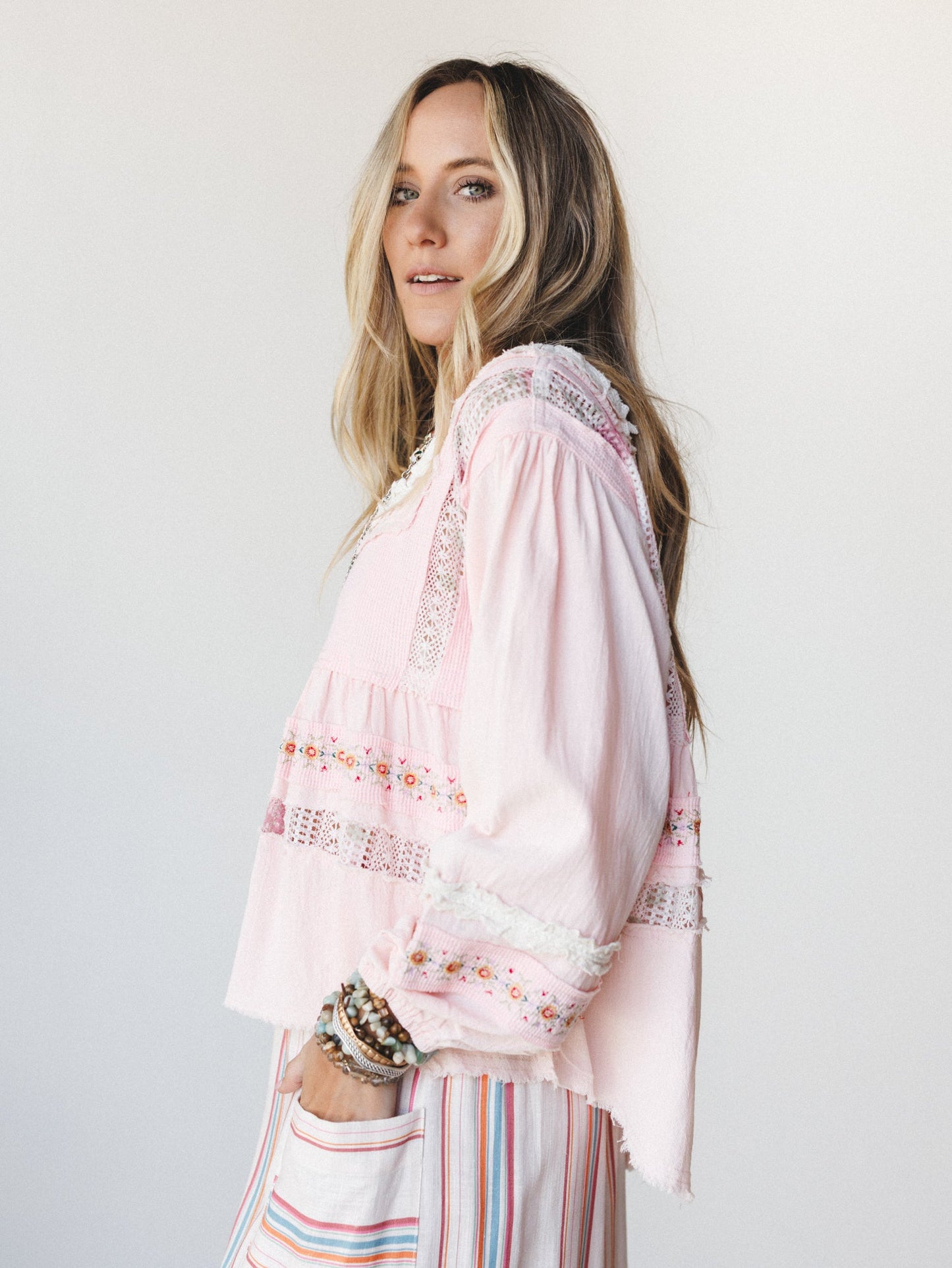 Willow Ways Blouse - Blush Multi