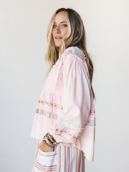 Willow Ways Blouse - Blush Multi