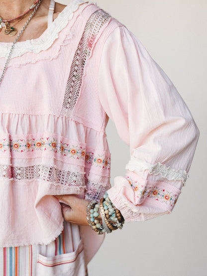 Willow Ways Blouse - Blush Multi
