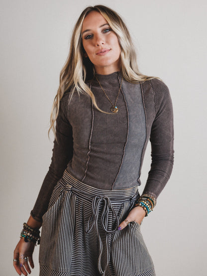 Willow Winds Long Sleeve Top - Ash Oak