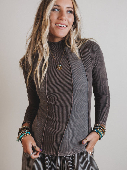 Willow Winds Long Sleeve Top - Ash Oak