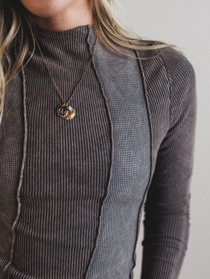 Willow Winds Long Sleeve Top - Ash Oak