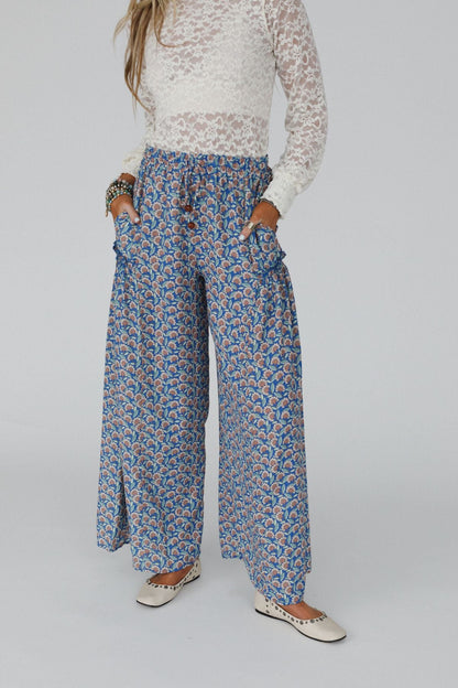 The Nest Petal Trails Wide Leg Pants - Denim