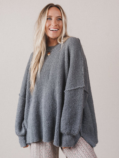 Daylight Dreamer Knit Sweater - Dark Gray