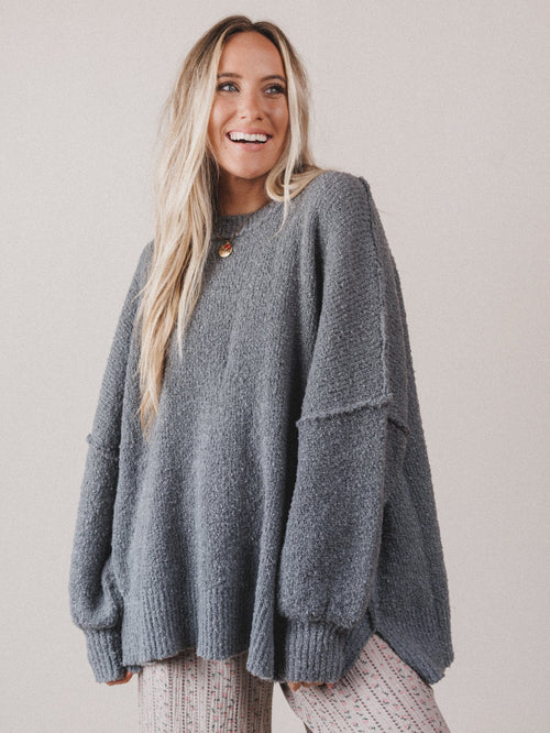 Daylight Dreamer Knit Sweater - Dark Gray