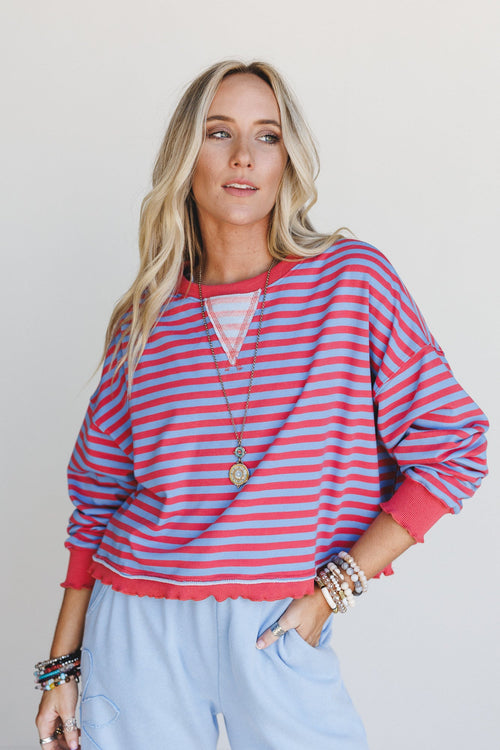 Freestyle Striped Top - Blue Multi