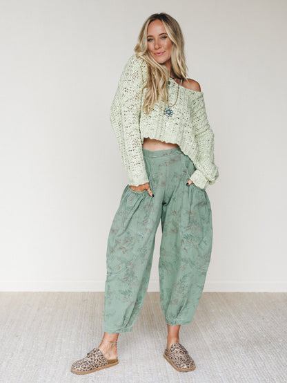 Journey Bound Textured Knit Sweater - Sage