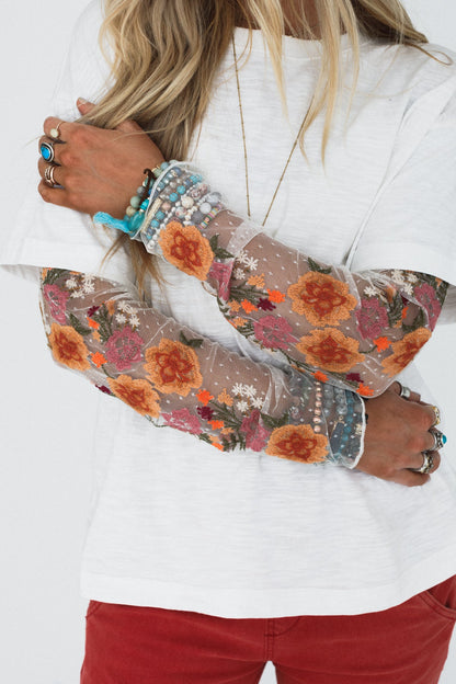 Kindred Floral Embroidered Top - Off White