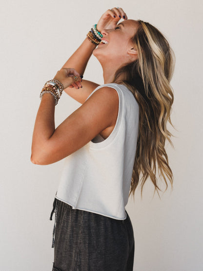 No Rules Sleeveless Top - Beige