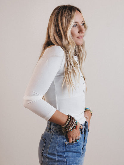 Lucky Loom Top - Off White