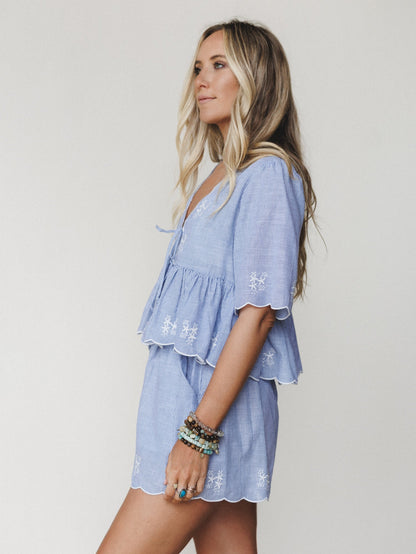 Soft Beginnings Tops
 - Blue White