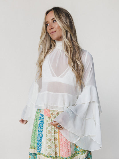 Love in Bloom Blouse
 - Cream