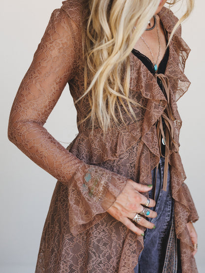 Western Winds Long Sleeve Duster - Mocha