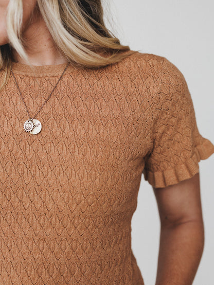 Spring Whisper Top - Burnt Orange