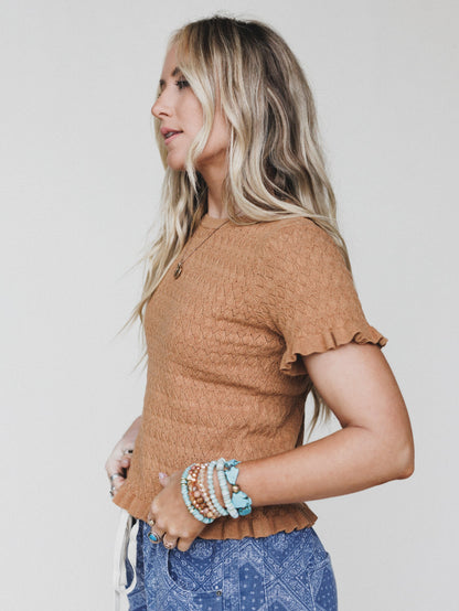 Spring Whisper Top - Burnt Orange