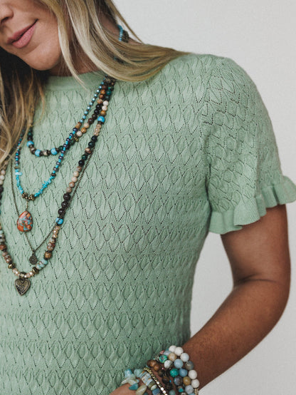 Spring Whisper Top - Light Sage