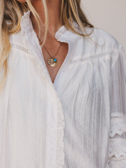 Boho Romance Blouse - Cream