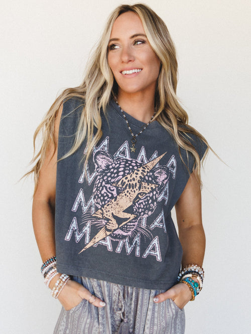 The Nest Leopard Mama Top - Pepper