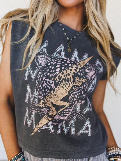 The Nest Leopard Mama Top - Pepper