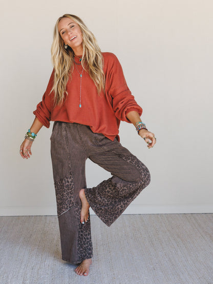The Nest Brayden Oversized Pullover - Rust