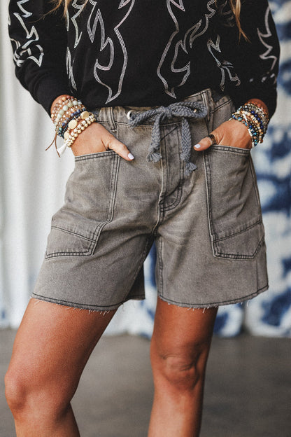 Faded Glory Denim Shorts - Gray Wash