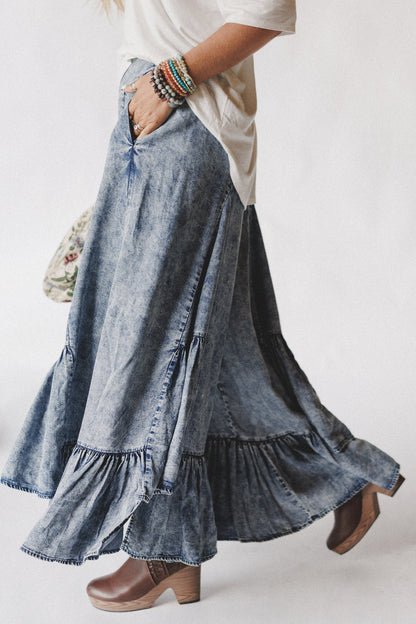 Coastal Dreams Wide Leg Pants - Denim