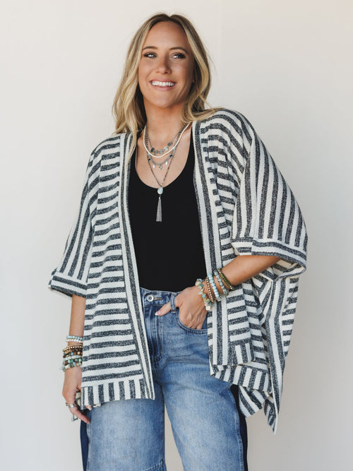 The Nest Endless Love Kimono - Natural Black