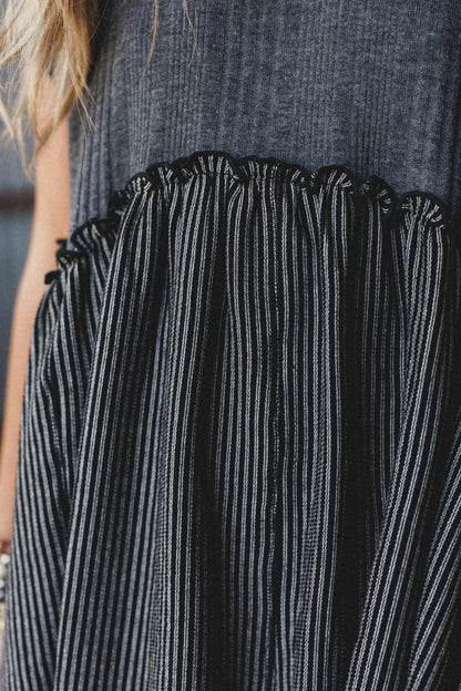 The Nest No Fuss Babydoll Dress - Charcoal Black
