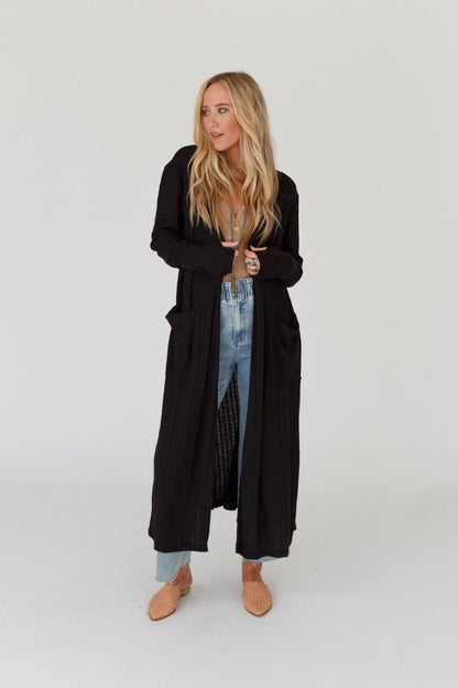 The Nest Finishing Touch Duster Cardigan - Black