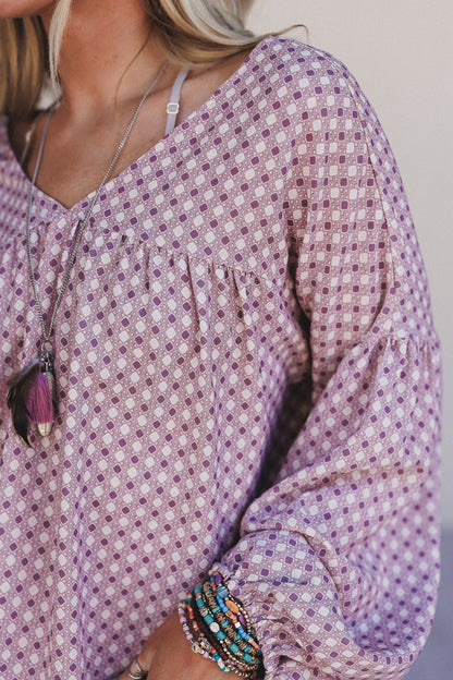 The Nest Kendrix Printed Top - Rose