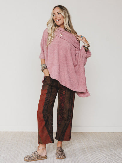 The Nest Hartlie Sweater Top - Dusty Rose