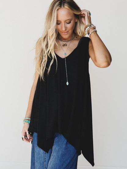 The Nest Drift Away Top - Black
