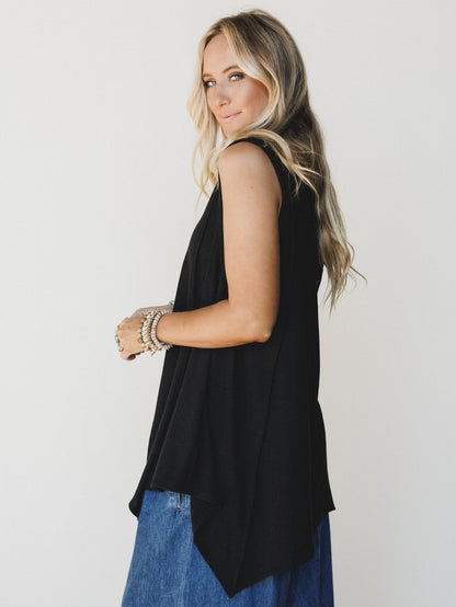 The Nest Drift Away Top - Black