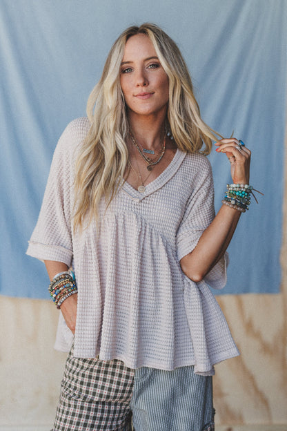 The Nest Lush Drift Top - Oatmeal