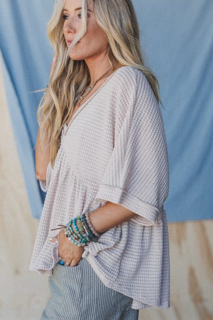 The Nest Lush Drift Top - Oatmeal