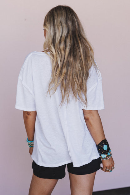 The Nest Tried And True V Neck Tee - White
