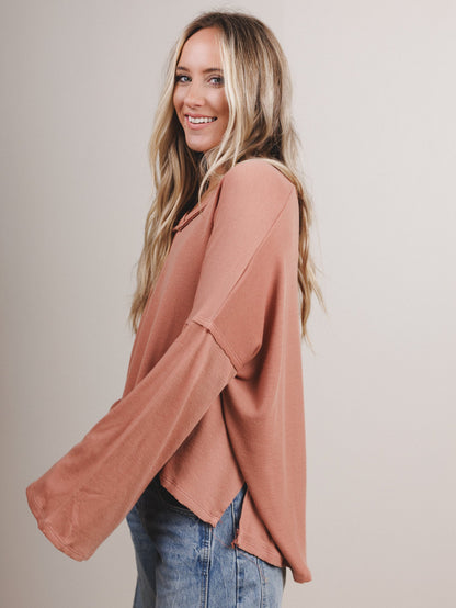 The Nest On The Go Long Sleeve Tee - Sepia