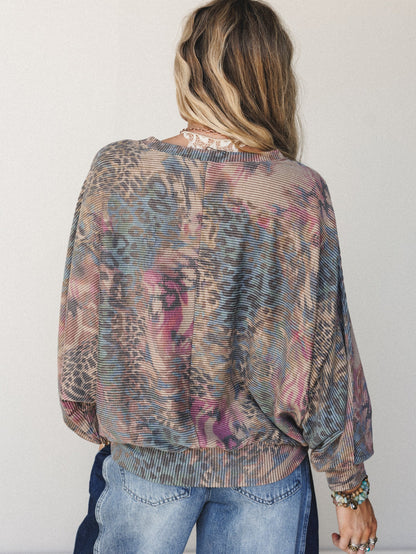 The Nest Savannah Bat Sleeve Top - Lavender