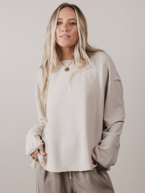 The Nest Essential Sweater Top - Sand