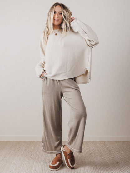 The Nest Essential Sweater Top - Sand