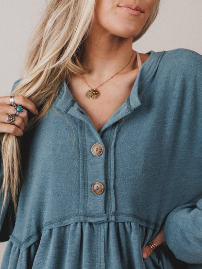 The Nest Sweet Nothings Long Sleeve Top - Teal